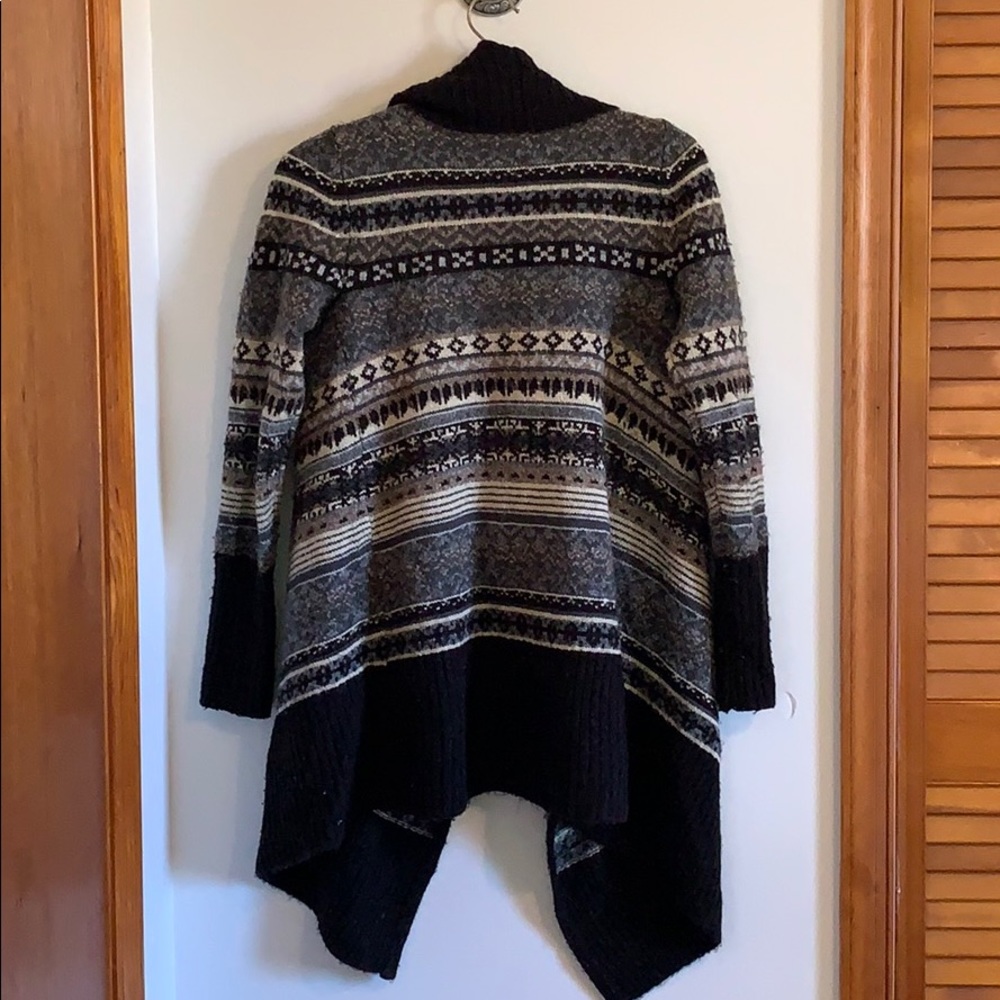 Kensie Waterfall Fair Isle Cardigan S Boho - Picture 2 of 3